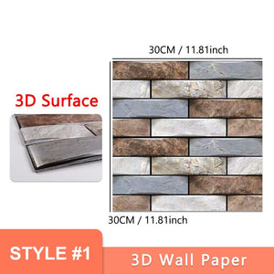 🎁Spring Cleaning Big Sale-30% OFF✨Creative Home Beautification 3D Tile Stickers (30cmx30cm)