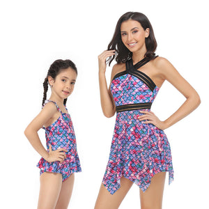 Halter Floral One-piece Mommy and Me Swimsuit