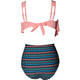 Stripes Pattern Bikinis Set Two Piece Swimsuit