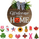 💐🎉 Interchangeable Welcome to Our Home Wood Round Wreath (🎁Halloween Day Pre-Sale🎁)
