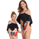 🎉Spring Sale 50% Off - Off Shoulder Top & Stripe Bottom Mommy and Me Swimsuit