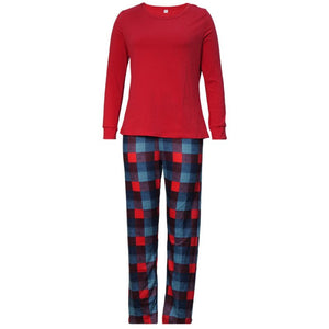 「🎄Xmas Sale - 40% Off」Family Matching Red Plaid Home Family Look Pajama Set