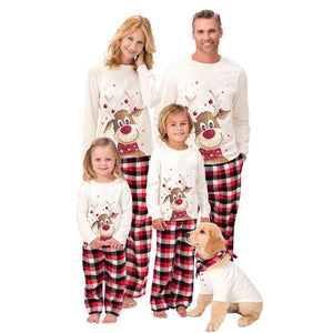 🎁New Year Hot Sale-30% OFF🔥Family Matching Reindeer Plaid Cotton Pajamas Set