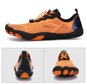 Five-Finger Mesh Lace-Up Water Shoes