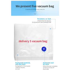 Mini Vacuum Sealer(Include 5 Reusable Food Bags)