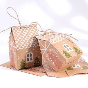 Kraft Paper House Shape Candy Gift Bags