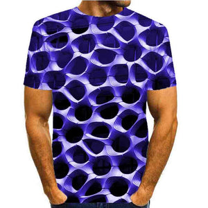 3D Graphic Printed Short Sleeve Shirts Leopard