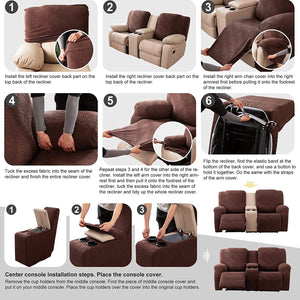 Recliner Loveseat Cover with Center Console