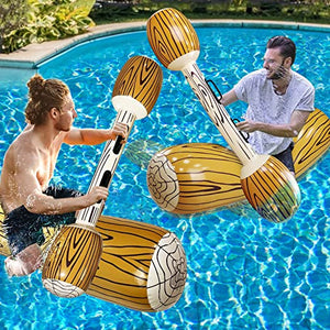 4 Pcs Inflatable Pool Fighting Float Row Toys