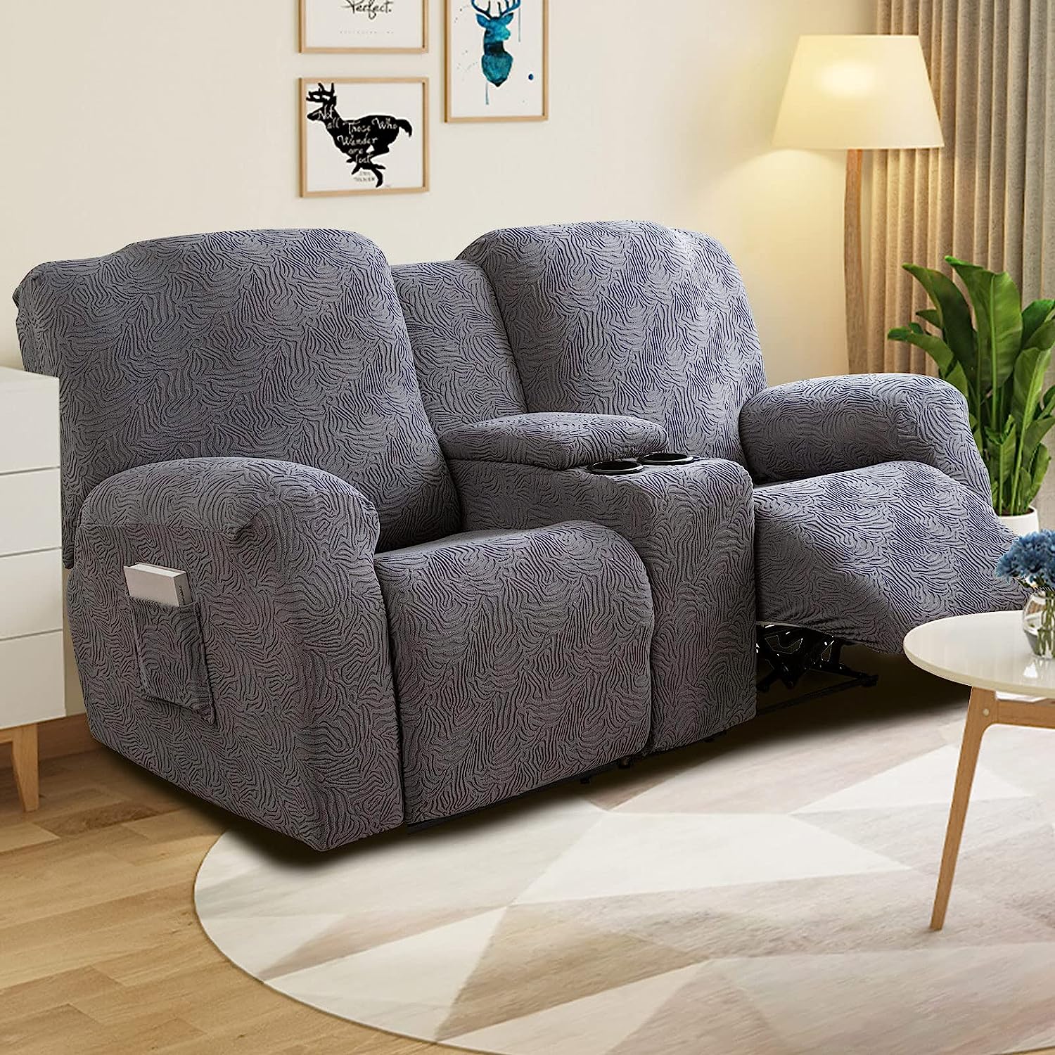 Recliner Loveseat Cover with Center Console Culticate