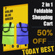 🎁Spring Cleaning Big Sale-50% OFF🍓2 In 1 Foldable Shopping Cart
