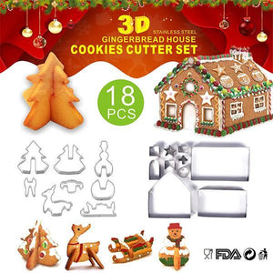 Christmas 3D Cookie Mold Set