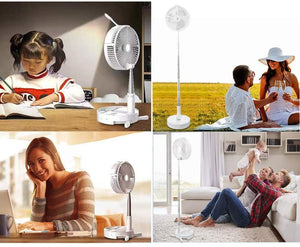 🎁New Year Hot Sale-50% OFF🏊Portable Telescopic USB Fan With Mist humidifier LED Light