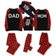 Family Matching Dad&Mom Plaid Print Pajamas Sets