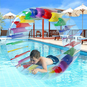 Kids Colorful Inflatable Water Wheel Roller Float