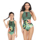 🎉Spring Sale 50% Off - Mother Daughter Swimsuits One-Piece Halter Floral Transparent Swimsuit