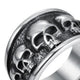 Vintage Stainless Steel Skull Skeleton Halloween Ring