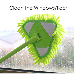 Adjustable Triangle Cleaning Mop, 180 Degree Rotating Attachment