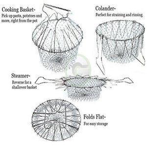 Multi-Functional Folding Cooking Basket