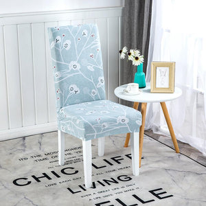 Washable Elastic Polyester Fabric All-Inclusive Flower Chair Cover